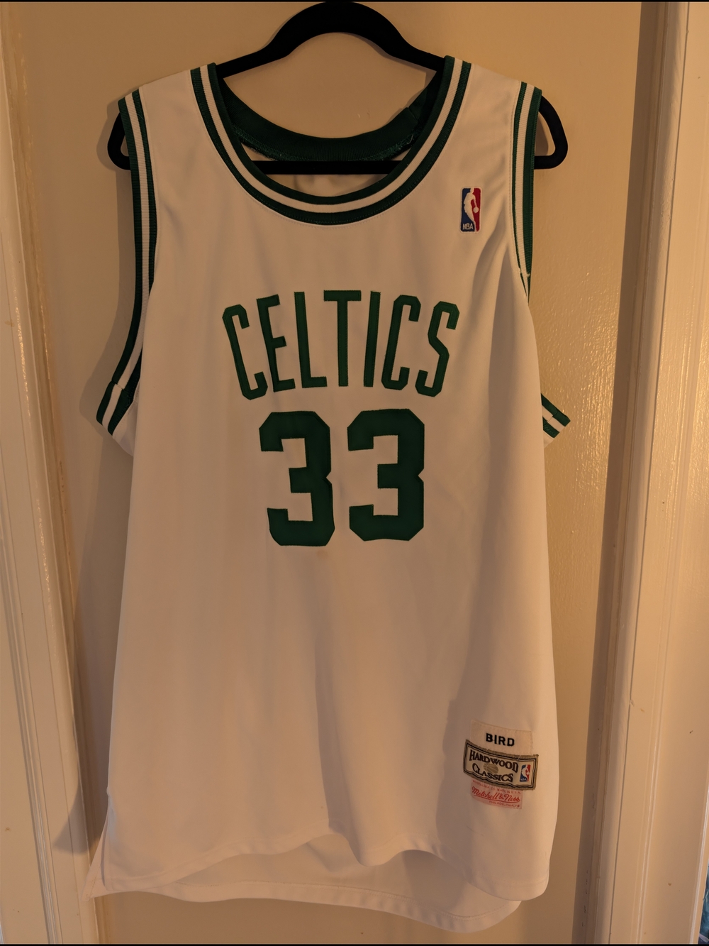 Boston Celtics Larry Bird #33 White & Green Jersey